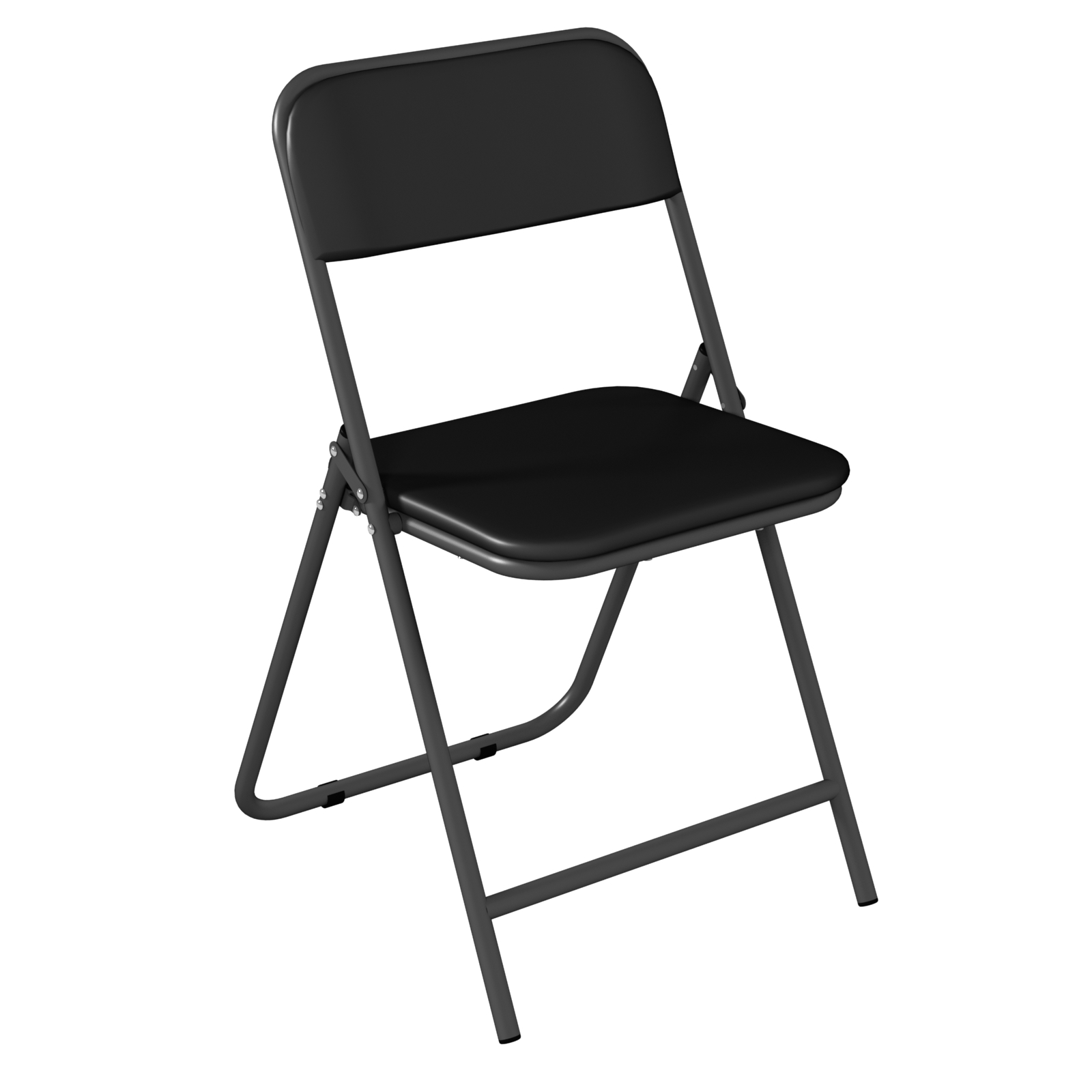 Напівм'який стілець, розкладний, матеріал оббивки - шкірозамінник, каркас - кругла металева труба, АЛМАНТ, 443х505х800/965 мм, (h=460 мм).